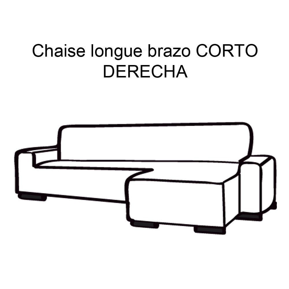 FUNDA DE SOFÁ CHAISE LONGUE B/CORTO GLAMOUR