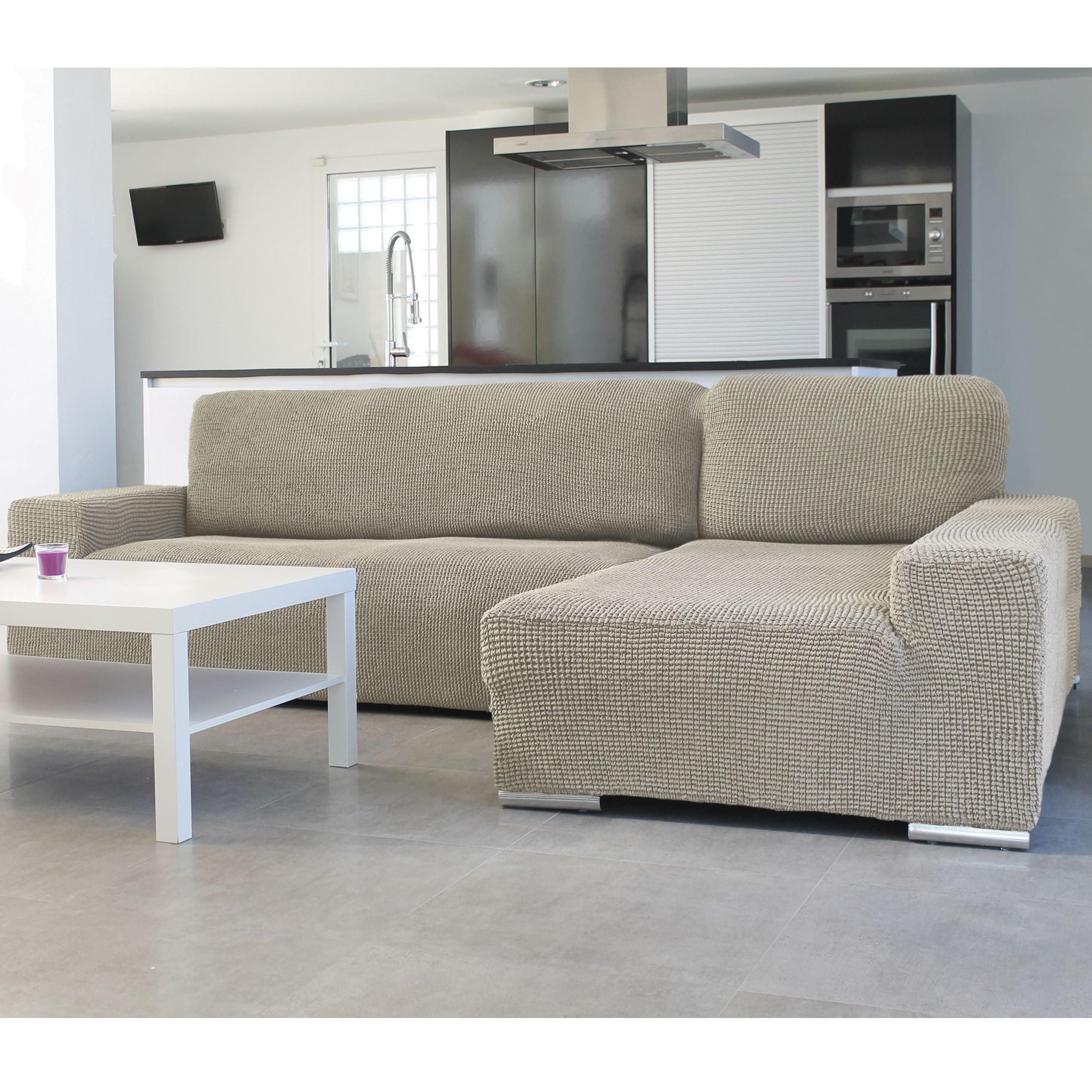 FUNDA DE SOFÁ CHAISE LONGUE B/CORTO GLAMOUR