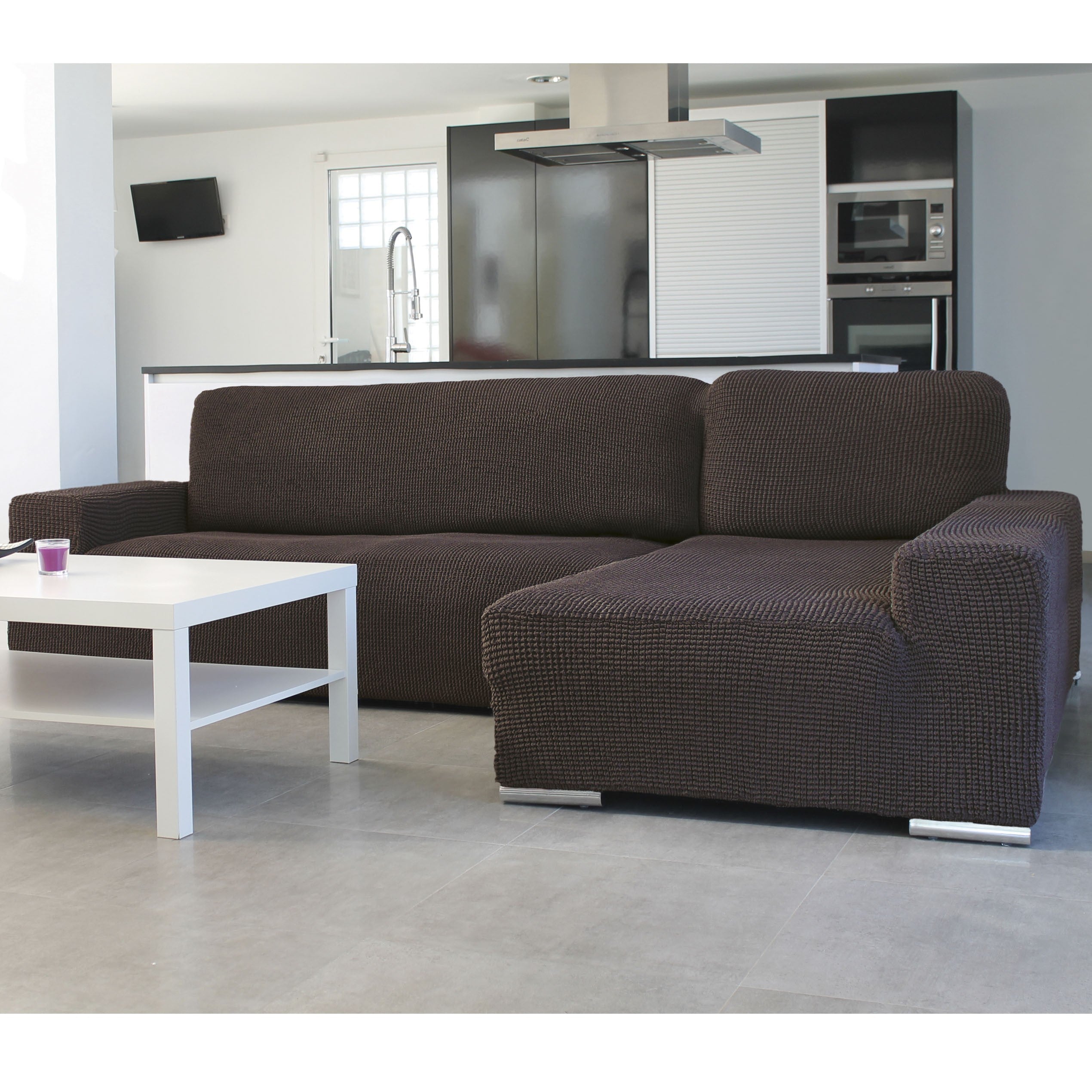 FUNDA DE SOFÁ CHAISE LONGUE B/CORTO GLAMOUR