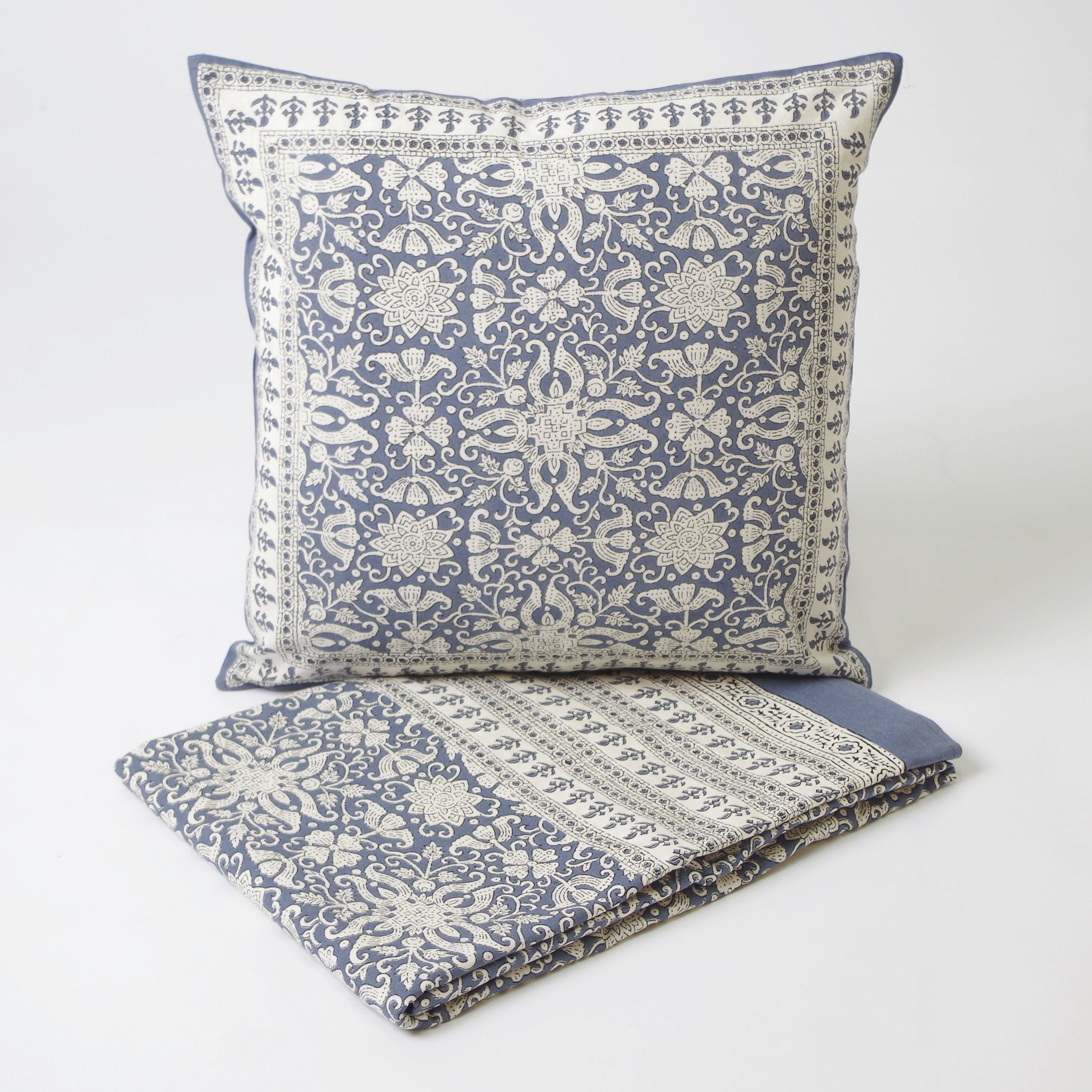 Foulard multiusos handmade flor azul 6