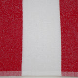 Red striped beach towel