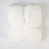 Raw alpine coral fleece blanket