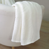 Raw alpine coral fleece blanket