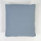 Housse de coussin nid d'abeille en coton bleu 150