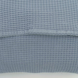 Housse de coussin nid d'abeille en coton bleu 150