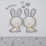 Crib sheet set 291 white/gray