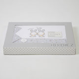 Crib sheet set 291 white/gray