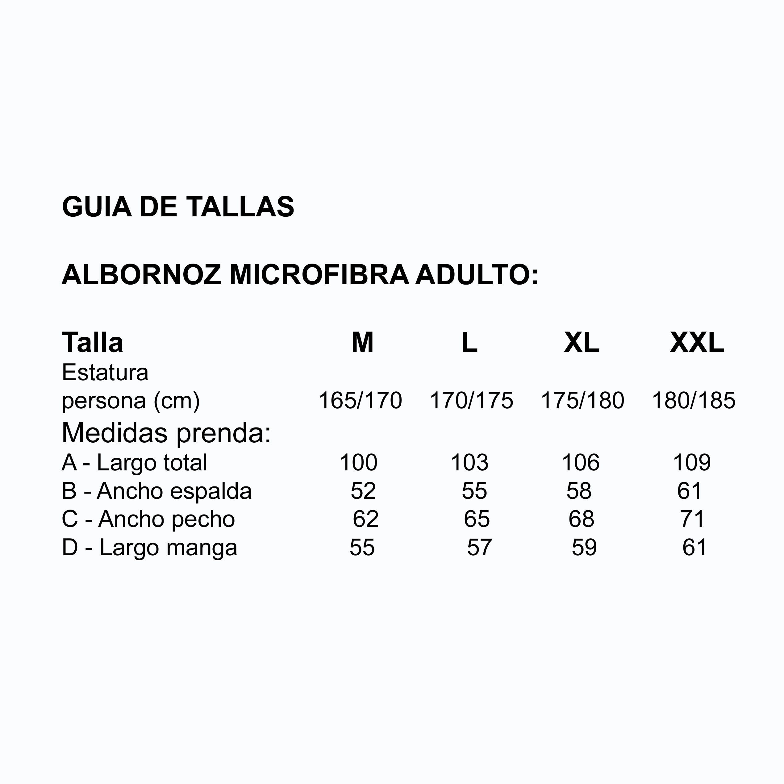 Albornoz microfibra adulto coral