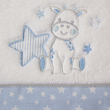 Parure de draps pour berceau girafe corail 378 bco/bleu