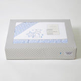 Parure de draps pour berceau girafe corail 378 bco/bleu