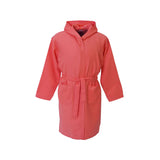 Coral microfiber children's bathrobe