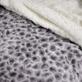 Couverture sherpa à imprimé animalier