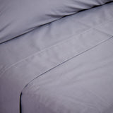 200 thread count percale cotton sheet set gray