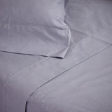 200 thread count percale cotton sheet set gray