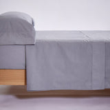 200 thread count percale cotton sheet set gray