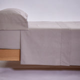 Ensemble de draps en percale de coton 200 fils beige