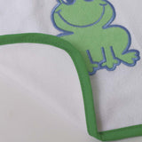 Bavoir en éponge blanc brodé avec appliqué g316 set 3