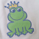 Bavoir en éponge blanc brodé avec appliqué g316 set 3