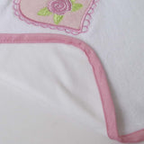 Bavoir en éponge blanc brodé avec appliqué g316 set 3