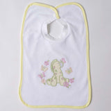 Bavoir en éponge blanc brodé avec appliqué g316 set 3