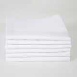Pack of 6 white satin tablecloths for hospitality