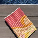 Serviette de plage velours plage rose