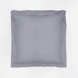 Housse de coussin en percale de coton gris 200 fils