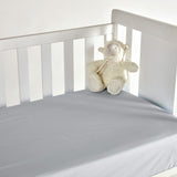 Crib fitted sheet gray cotton