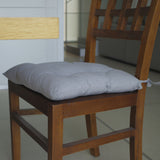 Housse de chaise en coton gris uni