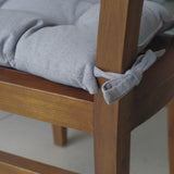 Housse de chaise en coton gris uni