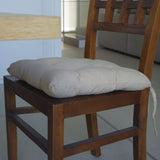 Housse de chaise en coton beige uni
