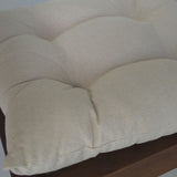 Housse de chaise en coton beige uni