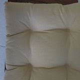 Housse de chaise en coton beige uni