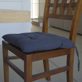 Housse de chaise unie en coton anthracite
