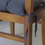 Housse de chaise unie en coton anthracite