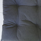 Housse de chaise unie en coton anthracite