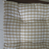 Housse de chaise en coton vichy beige