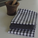Torchon de cuisine en charbon de coton pack 3 unités
