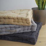Coussin de sol en coton gris