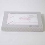 Crib sheet set bear moon 386 white/pink