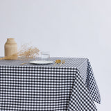 Nappe en coton à carreaux vichy anthracite