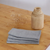 Serviettes en coton gris, lot de 4 unités