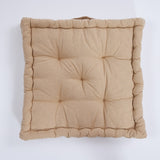 Coussin de sol en coton beige