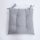 Housse de chaise en coton gris uni
