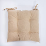 Housse de chaise en coton beige uni