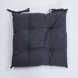 Housse de chaise unie en coton anthracite