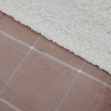 Couverture carrée en sherpa beige