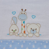 Crib sheet set flannel 068 white/blue