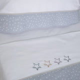 Crib sheet set 431 white/gray