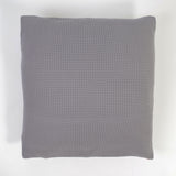Housse de coussin nid d'abeille en coton gris 214///